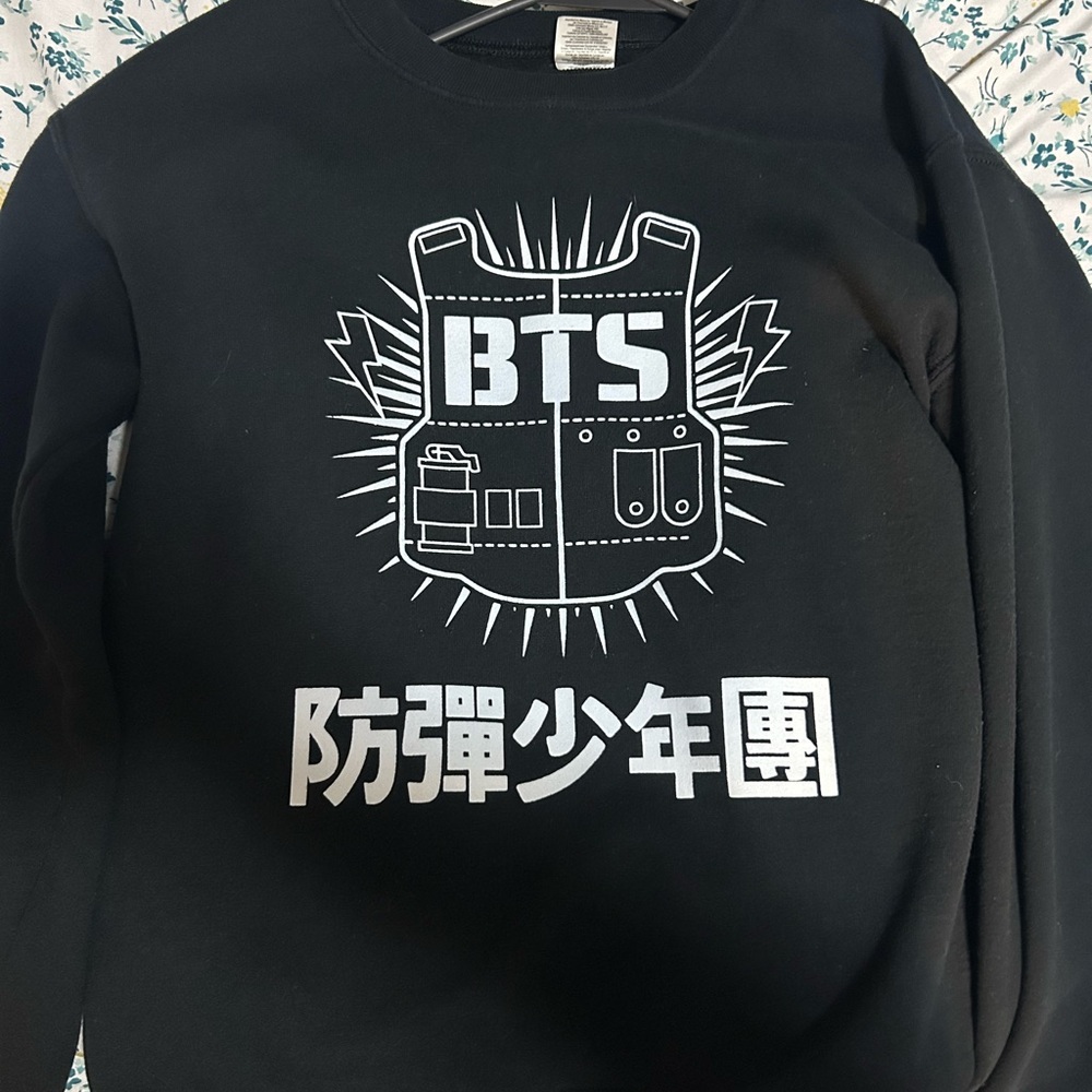 Black BTS Graphic Sweatshirt